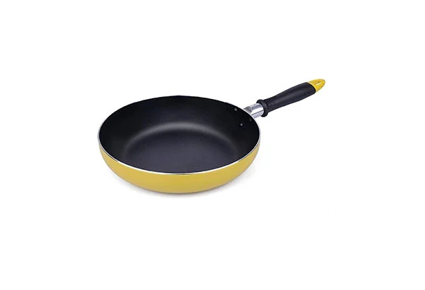 yellow cooking wok